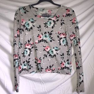 Gray Floral Aeropostale Top